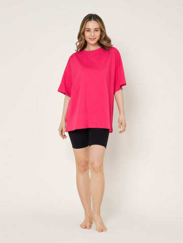T-Shirt Philippa long brillant pink