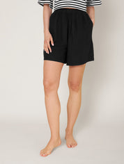 Leinen-Short MICHI black