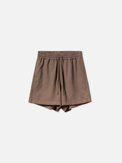 Leinenshorts CARO in Braun