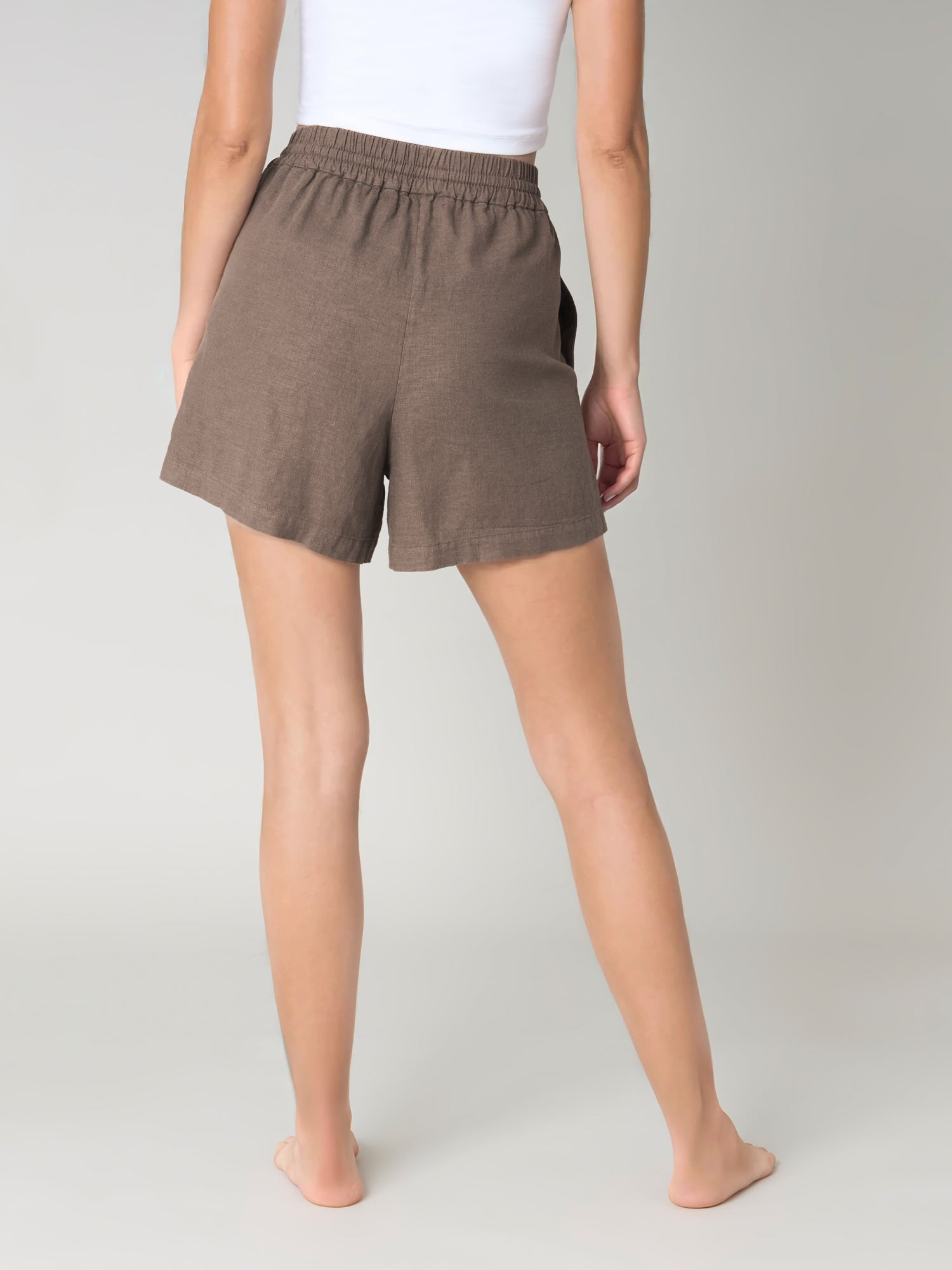 Leinen-Short CARO nougat