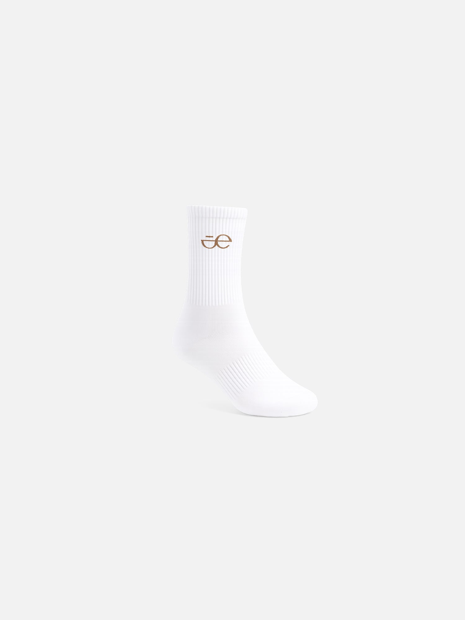 Socken KIARA in Weiß mit braunen everless Logo