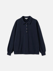 Sweater SUE mit Knopfleiste in der Farbe Midnight Blue
