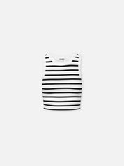 Top gecropped BETTI in schwarz und weiß gestreift