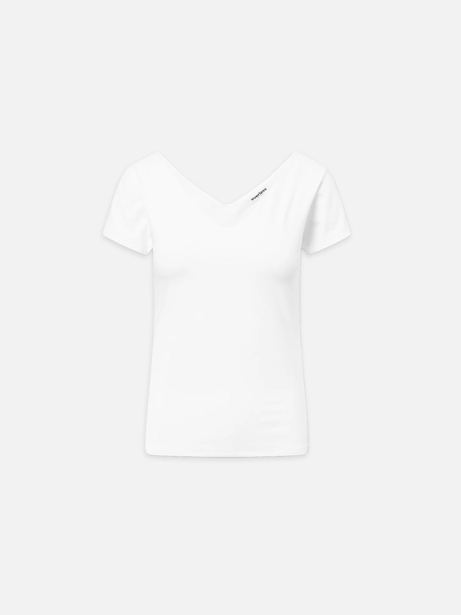 T-Shirt KIM in Weiß mit V-Ausschnitt