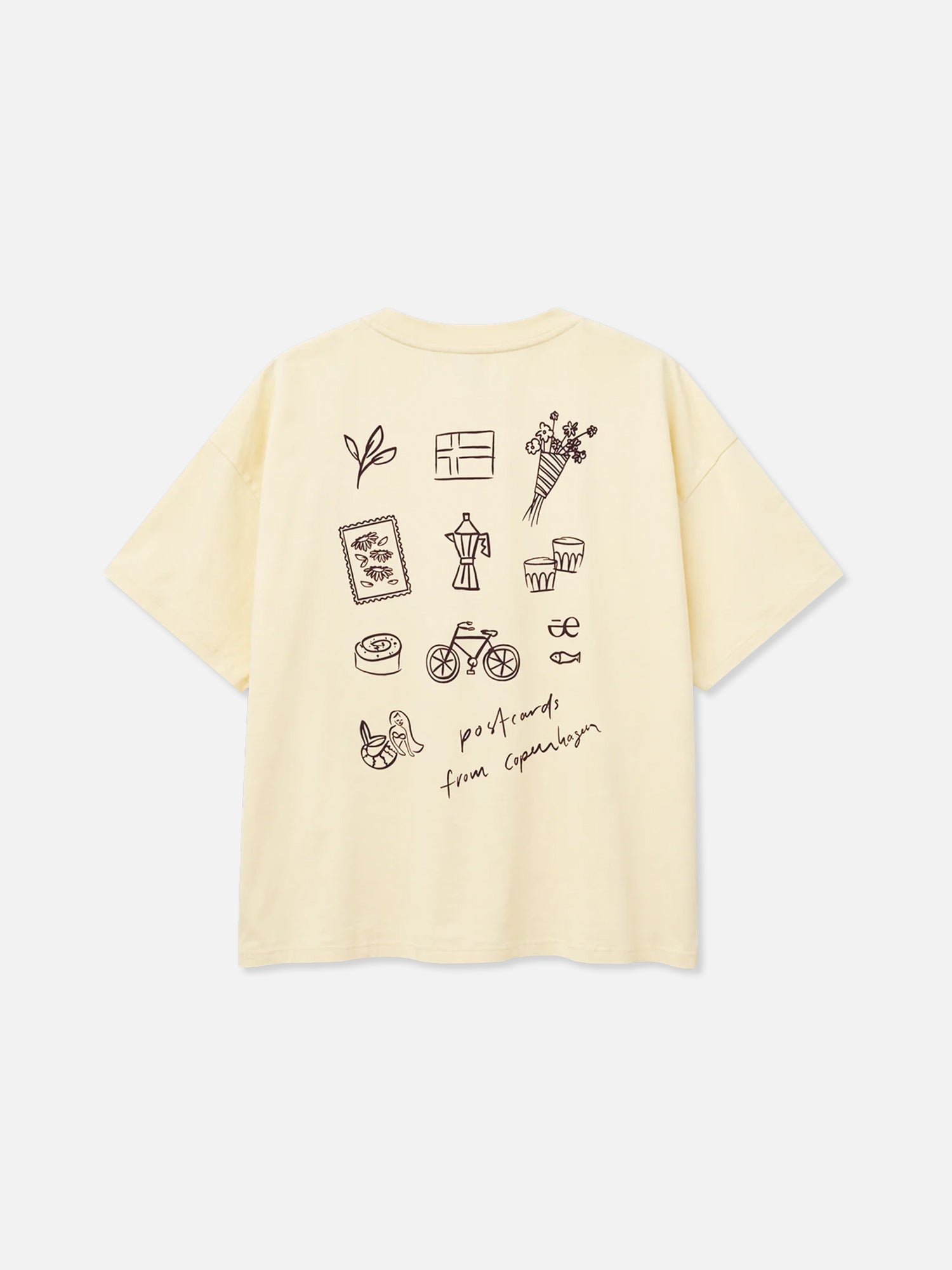 T-Shirt PHILIPPA mit Print auf der Rückseite in Butteryellow