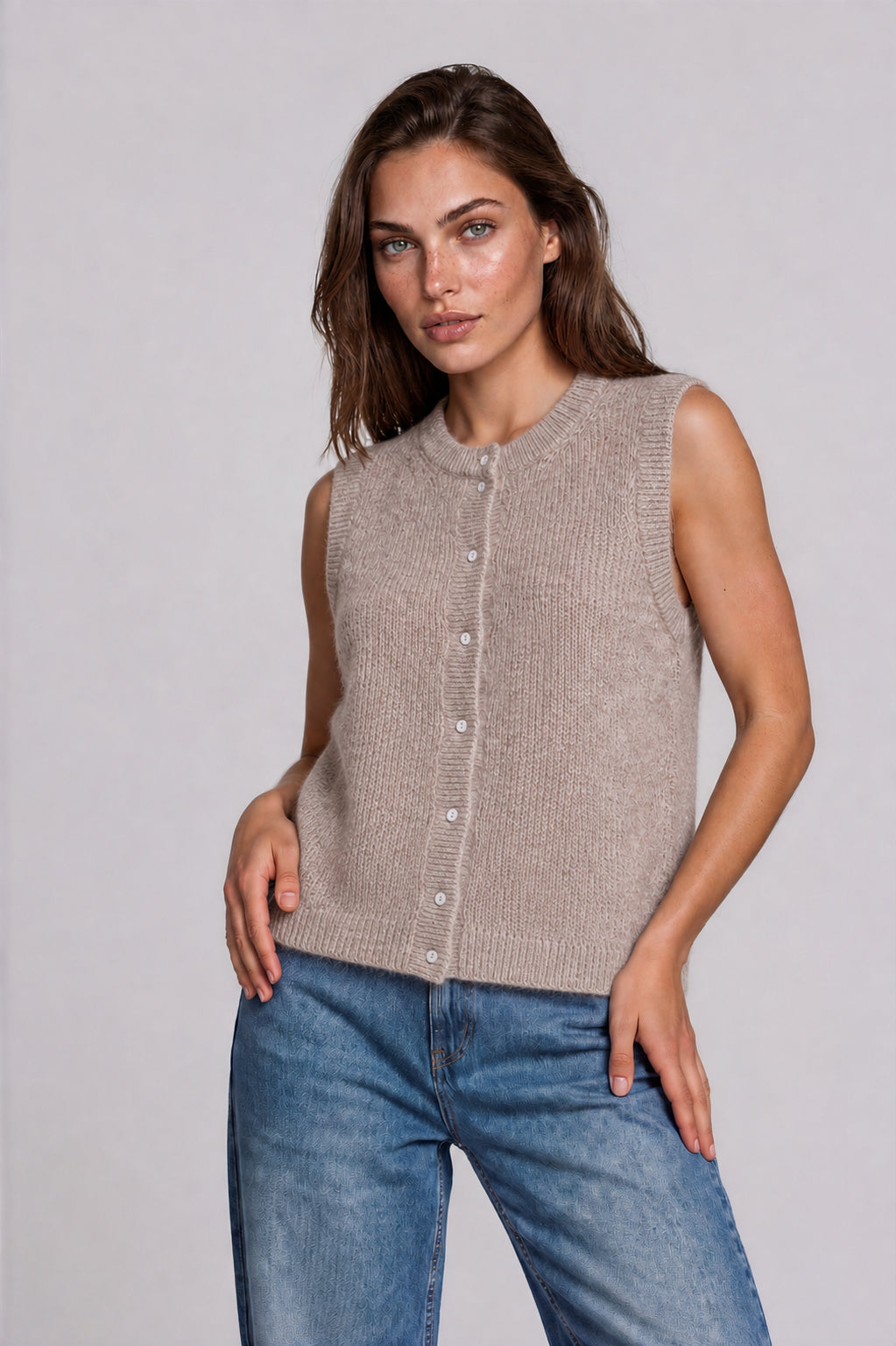 Strickweste LIV sandy beige