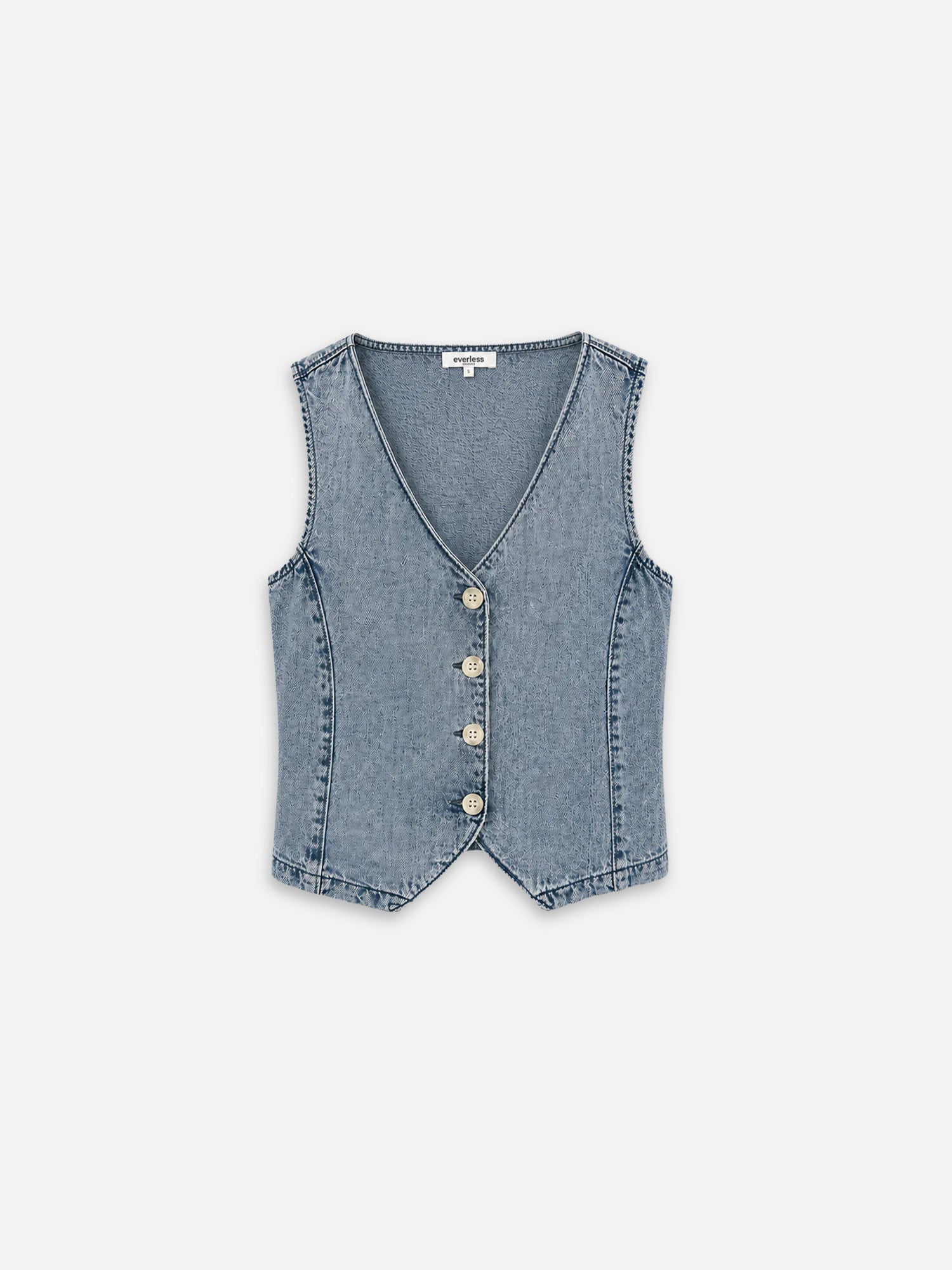 Jeansweste SYLVA in blau und Knopfleiste